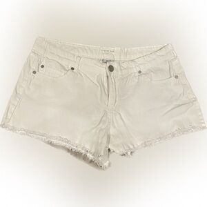 Copper Key White Cut Off Shorts